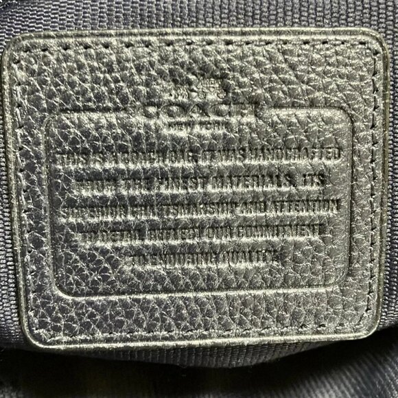 COACH Embossed Horse and Carriage Charly Crossbody 33521 Dark Navy Leather - Picture 7 of 10